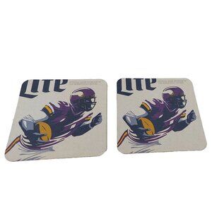 NFL Minnesota Viking Coasters set Of 2 Miller Lite